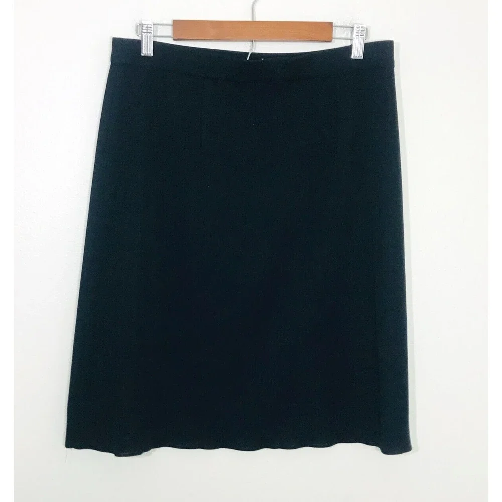 MISOOK Ponte Micro Knit Pull-On Straight Pencil Skirt Black Careerwear, PL - Picture 3 of 6